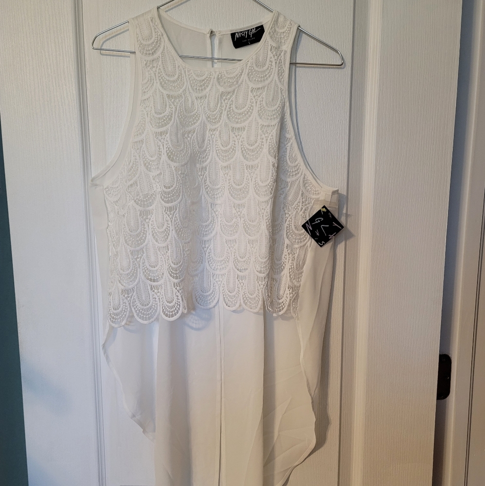 NWT Nasty Gal White Top